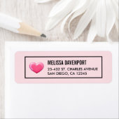 Étiquette Adresse modèle rose (En situation)