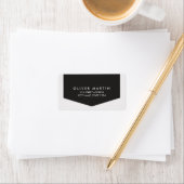 Étiquette Adresse moderne et classique gris foncé et clair (En situation)