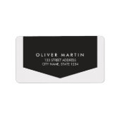 Étiquette Adresse moderne et classique gris foncé et clair (Devant)