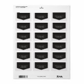 Étiquette Adresse moderne et classique gris foncé et clair (Feuille entière)