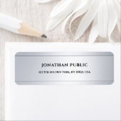 Étiquette Adresse moderne professionnelle glamour Silver (En situation)