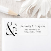 Étiquette Adresse monographique minimaliste moderne (En situation)