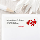 Étiquette Adresse personnalisée à thème de février (En situation)