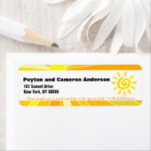 Étiquette Adresse personnalisée à thème de juin (En situation)