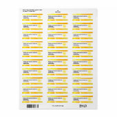 Étiquette Adresse personnalisée à thème de juin (Feuille entière)