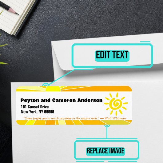 Étiquette Adresse personnalisée à thème de juin