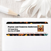 Étiquette Adresse personnalisée à thème de novembre (En situation)