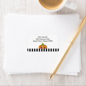 Étiquette Adresse personnalisée du Citrouille de Parties sci (En situation)