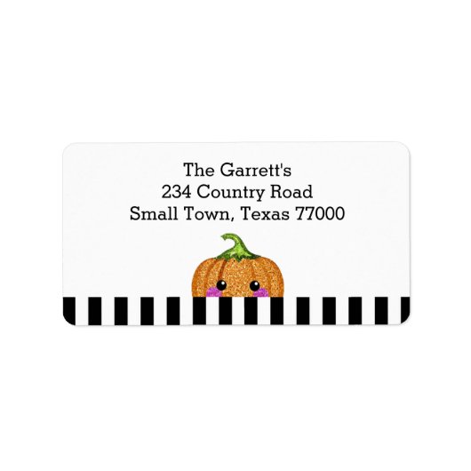 Étiquette Adresse personnalisée du Citrouille de Parties sci (Devant)