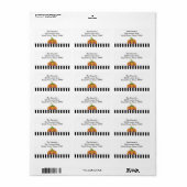Étiquette Adresse personnalisée du Citrouille de Parties sci (Feuille entière)