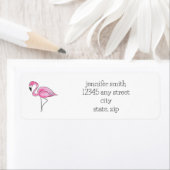 Étiquette Adresse personnalisée Prépa Flamant Rose (En situation)