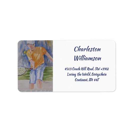 Étiquette Adresse personnelle de Tennis Match (Devant)