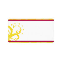 Adresse postale de 1,25 po x 2,75 po Rose chaud/Sw