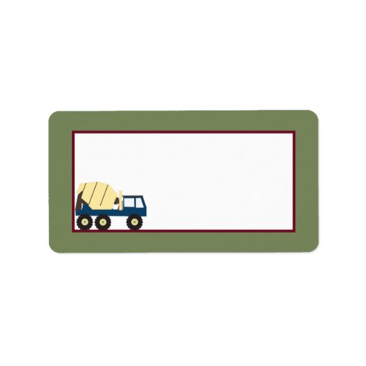 Étiquette Adresse postale de la zone de construction (Devant)