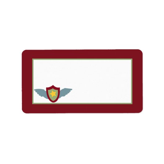 Étiquette Adresse postale de l'avion vintage (Devant)