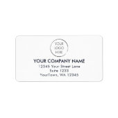 Étiquette Adresse postale de l'entreprise avec logo de budge (Devant)