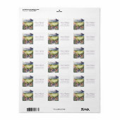Étiquette Adresse postale de Mountain Thyme Wildflower (Feuille entière)