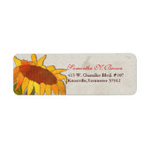 Étiquette Adresse professionnelle de Sunflower Fall (Devant)