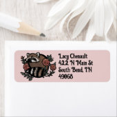 Étiquette Adresse Raccoon (En situation)