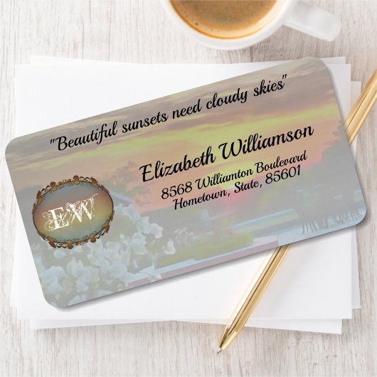 Étiquette Adresse Rooftop Sunset 2295