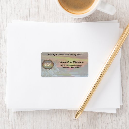 Étiquette Adresse Rooftop Sunset 2295 (En situation)