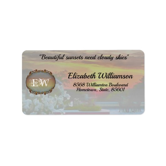 Étiquette Adresse Rooftop Sunset 2295 (Devant)