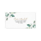 Étiquette Adresse RSVP classique des Feuilles verts (Devant)
