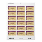 Étiquette Adresse RSVP Ultra Violet Renaissance médiévale (Feuille entière)