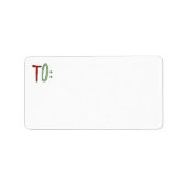 Étiquette Adresse simple de Noël festive (Devant)