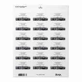 Étiquette Adresse Skyline NYC n° 2 H correspondant (Feuille entière)