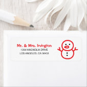 Étiquette Adresse Snowman (En situation)