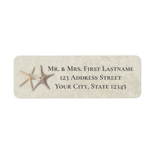 Étiquette Adresse Starfish (Devant)