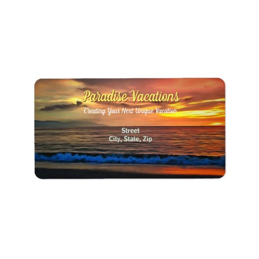 Étiquette Adresse Sunset 1577 (Devant)