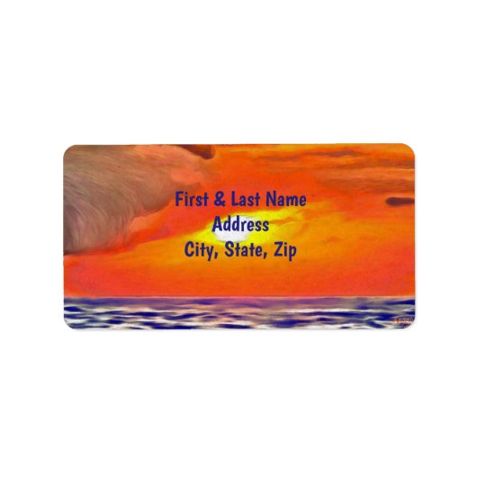 Étiquette Adresse Sunset 2443 (Devant)