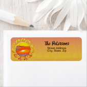 Étiquette Adresse Sunset 2443 (En situation)