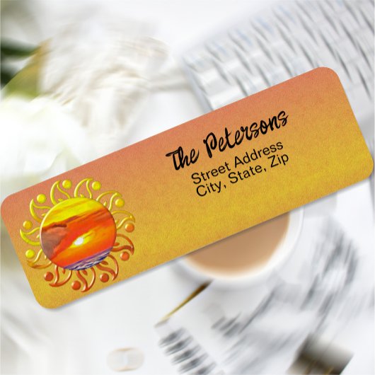 Étiquette Adresse Sunset 2443