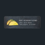 Étiquette Adresse Taco Black Chalkboard<br><div class="desc">Ce étiquette de adresse taco simple et moderne dispose d'un arrière - plan en damier avec une paire de tacos avec des lettres simples et audacieuses. Personnalisez-vous pour répondre à vos besoins. Vous pouvez trouver d'autres produits correspondants dans mon magasin.</div>