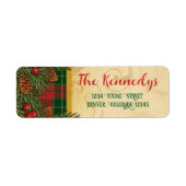 Étiquette Adresse traditionnelle de tarte de Noël (Devant)