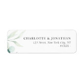 Étiquette adresse verte eucalyptus (Devant)