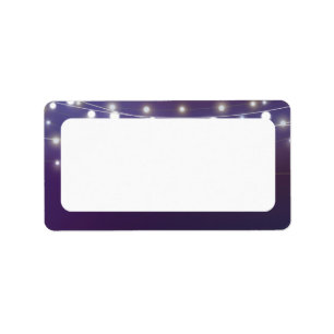 Étiquette Adresse vierge du soir de la lumière de chaîne