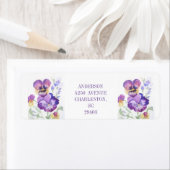 Étiquette Adresser les panneaux de purpel fleuris (En situation)