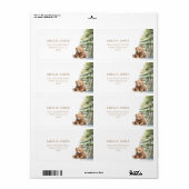 Étiquette Adventure Await Woodland Bear Adresse d'expédition (Feuille entière)