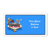 Étiquette Affiche de bienvenue Las Vegas (Devant)