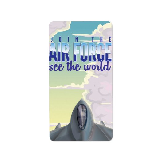 Étiquette Affiche Rejoignez l'armée de l'air. (Devant)