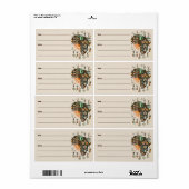 Étiquette Africa Map Decorative Tribal Elements Pattern (Feuille entière)