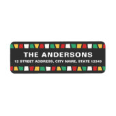 Étiquette African mosaic Kwanzaa return address (Devant)