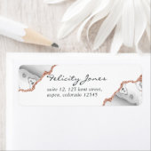 Étiquette Agate d'or blanc et Rose (En situation)