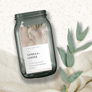 ÉTIQUETTE AGATE GEODE PINK GRAS ROSE OR BLUSH CANDLE ÉTIQUET