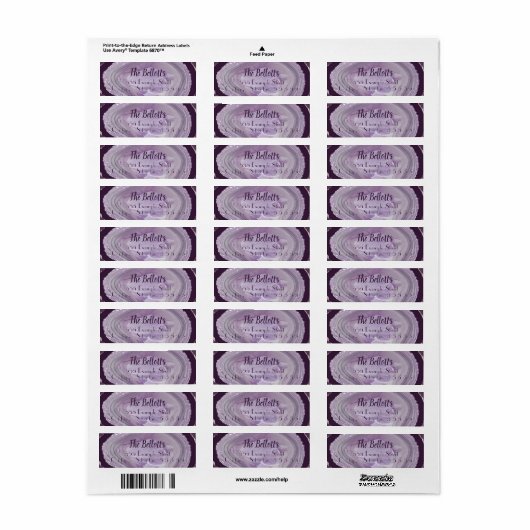 Étiquette Agate pourpre (Feuille entière)