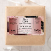 Étiquette Agate Rose Or avec Parties scintillant Face Hair H (En situation)